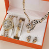 Men's Business Style Metal Case Stainless Steel Band Round Dial Quartz Watch With Animal Design And Diamond Set