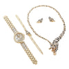 Men's Business Style Metal Case Stainless Steel Band Round Dial Quartz Watch With Animal Design And Diamond Set