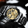 Men's Business Style Metal Case Stainless Steel Strap Round Dial Quartz Movement Waterproof Watch With Mineral Strengthened Glass Mirror