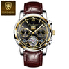 Men's Business Style Multifunctional Mechanical Watch With Round Dial Alloy Case Mineral Strengthened Mirror Stainless Steel Strap