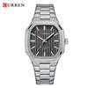 Men's Business Style Rectangular Square Steel Belt Watch Made Of Alloy Stainless Steel And Titanium