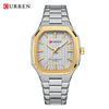 Men's Business Style Rectangular Square Steel Belt Watch Made Of Alloy Stainless Steel And Titanium