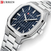 Men's Business Style Rectangular Square Steel Belt Watch Made Of Alloy Stainless Steel And Titanium