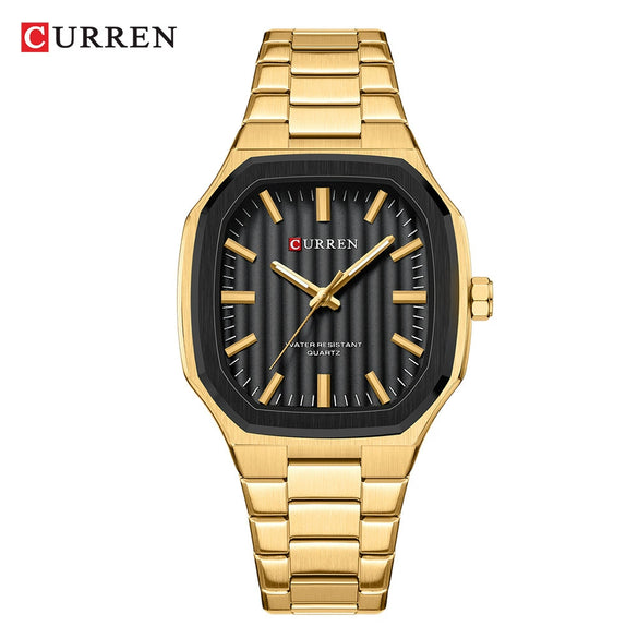 Men's Business Style Rectangular Square Steel Belt Watch Made Of Alloy Stainless Steel And Titanium