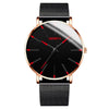 Men's Business Style Round Dial Alloy And Stainless Steel Quartz Watch With Printed Logo