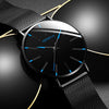 Men's Business Style Round Dial Alloy And Stainless Steel Quartz Watch With Printed Logo
