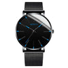 Men's Business Style Round Dial Alloy And Stainless Steel Quartz Watch With Printed Logo