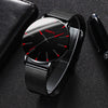 Men's Business Style Round Dial Alloy And Stainless Steel Quartz Watch With Printed Logo