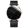 Men's Business Style Round Dial Alloy And Stainless Steel Quartz Watch With Printed Logo