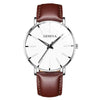 Men's Business Style Round Dial Alloy And Stainless Steel Quartz Watch With Printed Logo