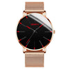 Men's Business Style Round Dial Alloy And Stainless Steel Quartz Watch With Printed Logo