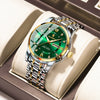 Men's Business Style Waterproof Alloy Case Stainless Steel Band Round Dial Sapphire Glass Mirror Quartz Watch
