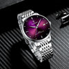 Men's Business Style Waterproof Luminous Ultrathin Calendar Quartz Watch Alloy Case Sapphire Crystal Glass Mirror Stainless Steel Strap Round Dial