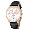 Men's Business Watch Alloy Case Imitation Leather Strap Stainless Steel Buckle Round Dial