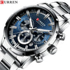 Men's Business Watch Alloy Case Stainless Steel Band Round Dial