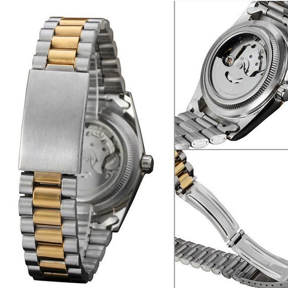 Men's Business Watch Alloy Case Stainless Steel Band Round Dial