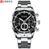Men's Business Watch Alloy Case Stainless Steel Band Round Dial