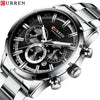 Men's Business Watch Alloy Case Stainless Steel Band Round Dial
