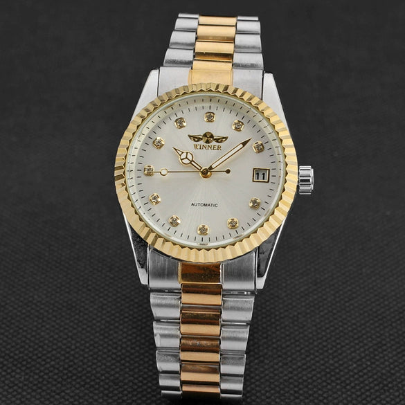 Men's Business Watch Alloy Case Stainless Steel Band Round Dial