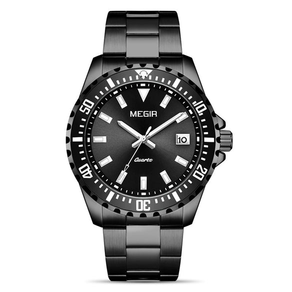 Men's Business Watch Alloy Case Stainless Steel Strap Round Dial