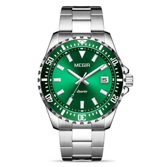 Men's Business Watch Alloy Case Stainless Steel Strap Round Dial