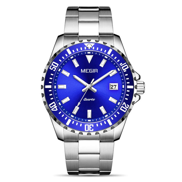 Men's Business Watch Alloy Case Stainless Steel Strap Round Dial