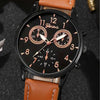 Men's Casual Allmatch Alloy Case Imitation Leather Strap Quartz Watch With Round Dial And Stainless Steel Pin Buckle Sport Style
