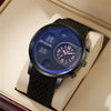 Men's Casual Alloy And Silicone Quartz Watch With Round Dial