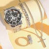 Men's Casual Alloy And Stainless Steel Wrist Watch With Round Dial
