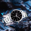 Men's Casual Alloy Band Titanium Alloy Case Round Dial Quartz Watch