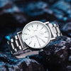 Men's Casual Alloy Band Titanium Alloy Case Round Dial Quartz Watch