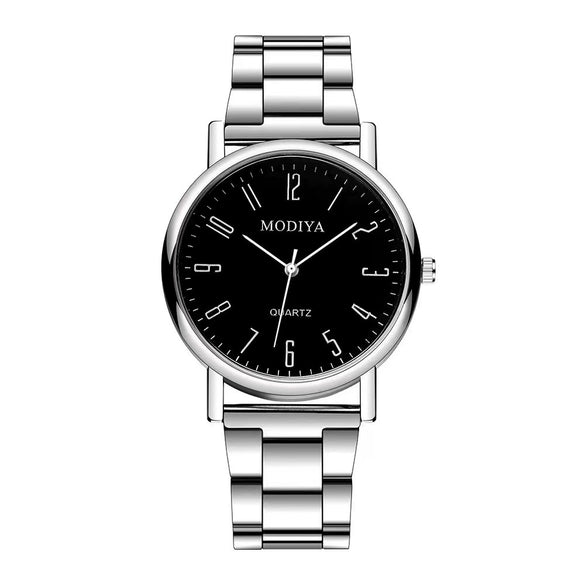 Men's Casual Alloy Band Titanium Alloy Case Round Dial Quartz Watch