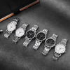 Men's Casual Alloy Band Titanium Alloy Case Round Dial Quartz Watch