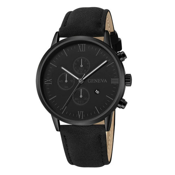 Men's Casual Alloy Case Quartz Belt Watches With Round Dial