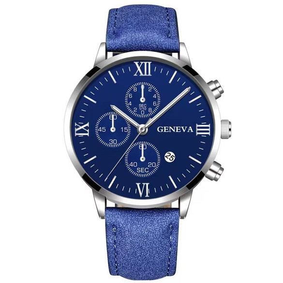 Men's Casual Alloy Case Quartz Belt Watches With Round Dial