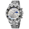 Men's Casual Alloy Quartz Watch With Roman Literal And Round Dial