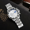Men's Casual Alloy Quartz Watch With Roman Literal And Round Dial