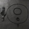 Men's Casual Alloy Round Dial Quartz Watch With Roman Numerals