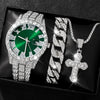 Men's Casual Alloy Watch With Round Dial And Stainless Steel Jewelry Buckle