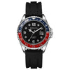 Men's Casual Automatic Mechanical Alloy Case Imitation Leather Strap Round Dial Watch