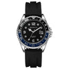 Men's Casual Automatic Mechanical Alloy Case Imitation Leather Strap Round Dial Watch