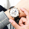 Men's Casual Fashion Quartz Watch And Belt Set With Alloy Case Imitation Leather Strap And Stainless Steel Clasp Round Dial