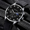 Men's Casual Fashion Quartz Watch And Belt Set With Alloy Case Imitation Leather Strap And Stainless Steel Clasp Round Dial