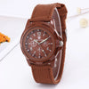 Men's Casual Fashion Watch Swiss Style Round Dial Sports Style Nylon Woven Strap Pointer Number Display Business Watch