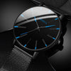 Men's Casual Mesh Quartz Watch Alloy Case Imitation Leather Strap Stainless Steel Buckle Round Dial Leisure Style