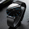 Men's Casual Mesh Quartz Watch Alloy Case Imitation Leather Strap Stainless Steel Buckle Round Dial Leisure Style