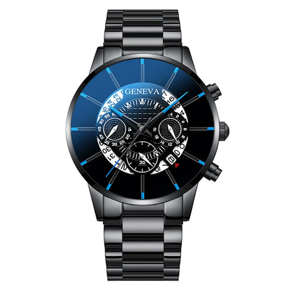 Men's Casual Quartz Watch Alloy Band Round Dial