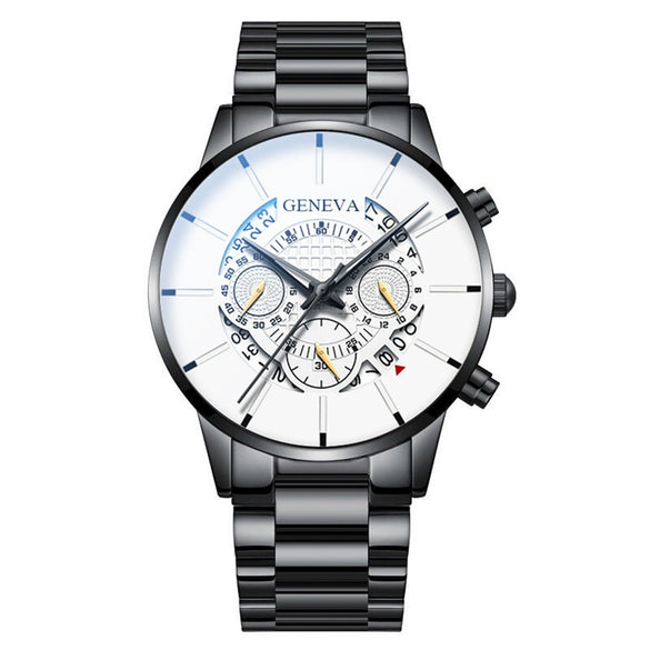Men's Casual Quartz Watch Alloy Band Round Dial