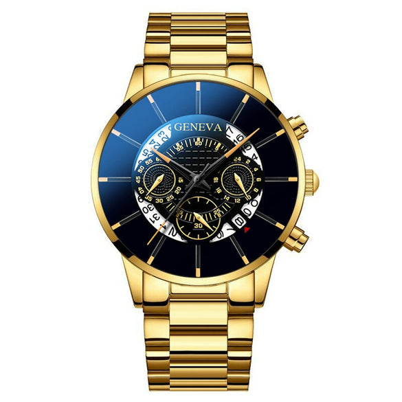Men's Casual Quartz Watch Alloy Band Round Dial