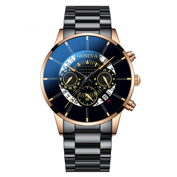 Men's Casual Quartz Watch Alloy Band Round Dial